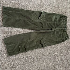 Womans Green corduroy cargo pants size 11